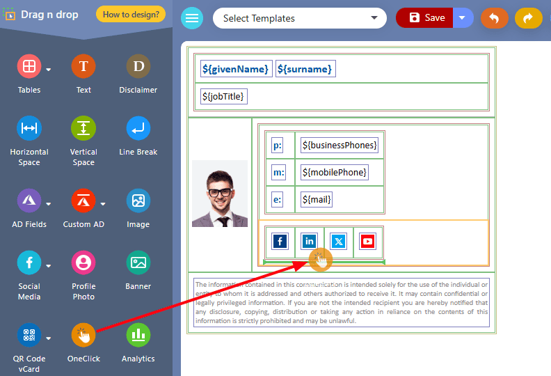 Drag and drop OneClick survey Drag and drop OneClick survey