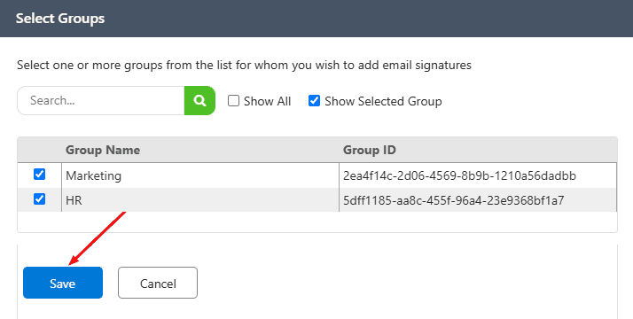 select group in rules