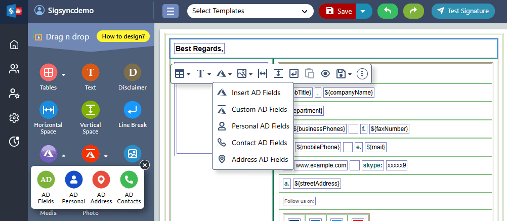 Active Directory Fields Active Directory Fields
