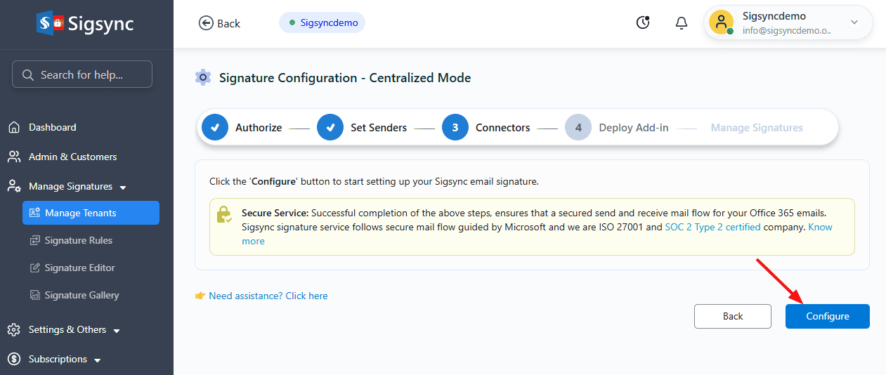 Click Configure Click Configure