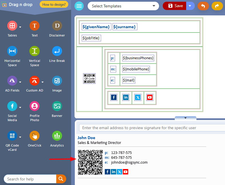 Scans QR code