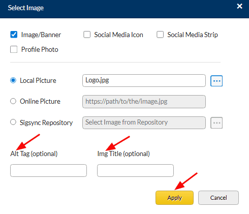 Assign the logo image an Alt tag Assign the logo image an Alt tag