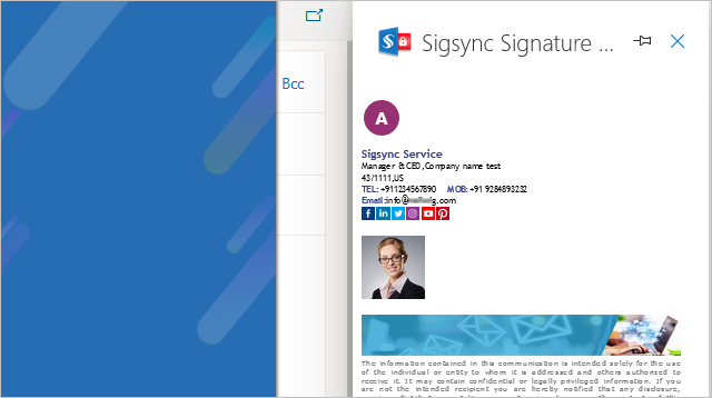 Sigsync Signature Preview Outlook Add-in Single User Installation